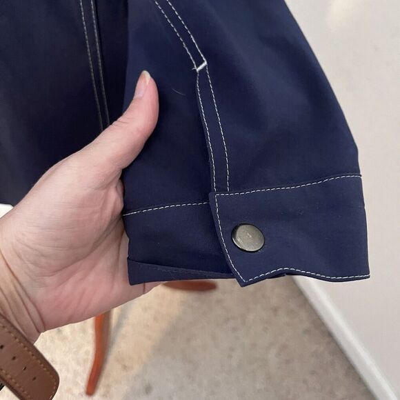 Chico’s Zenergy Full Zip Jacket Size 3 (XL) Blue Lightweight Windbreaker Stretch - Picture 7 of 11